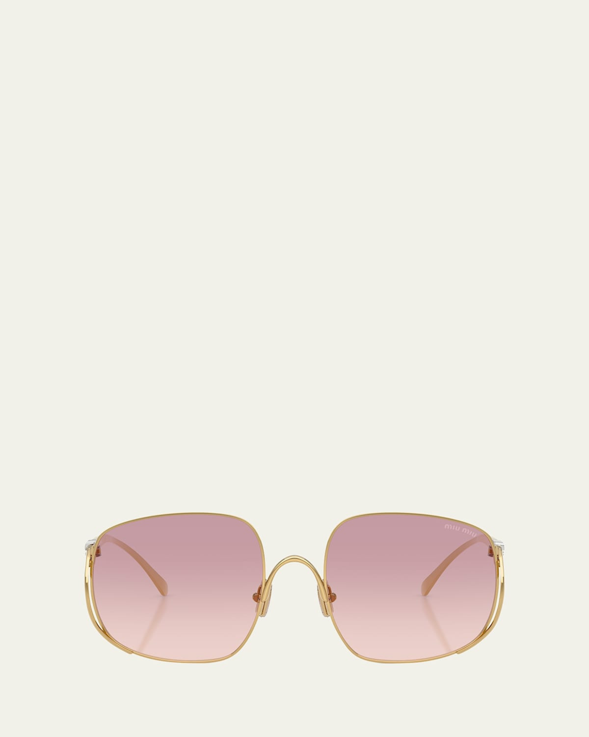 MU A57S Metal Square Sunglasses | Bergdorf Goodman