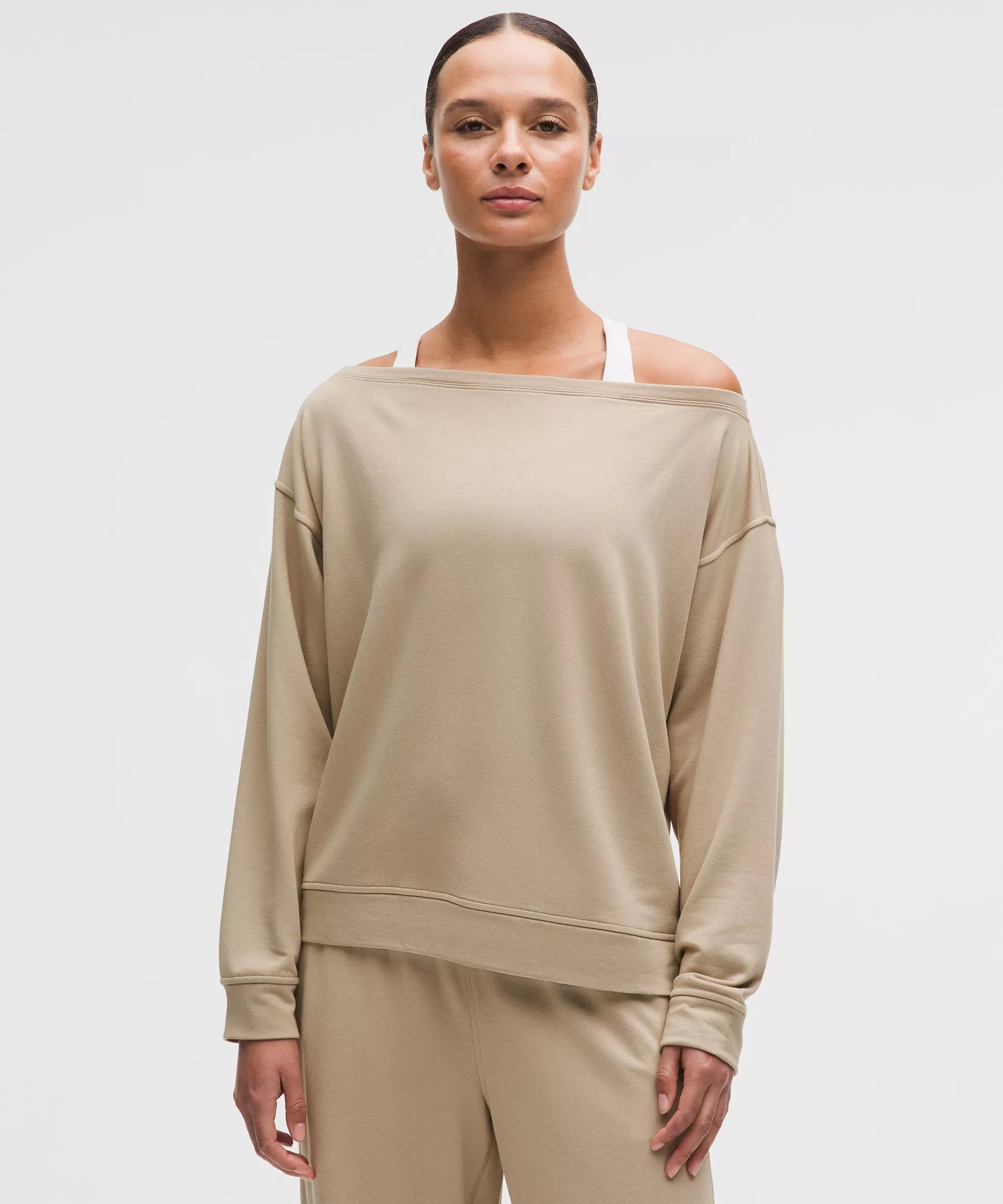 BeCalm Oversized Boatneck Long-Sleeve Shirt | Lululemon (US)