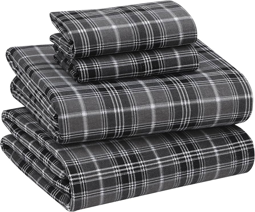 Amazon.com: RUVANTI Flannel Sheets Queen Size - 100% Cotton Sheets Comfortable & Super Soft - 16"... | Amazon (US)