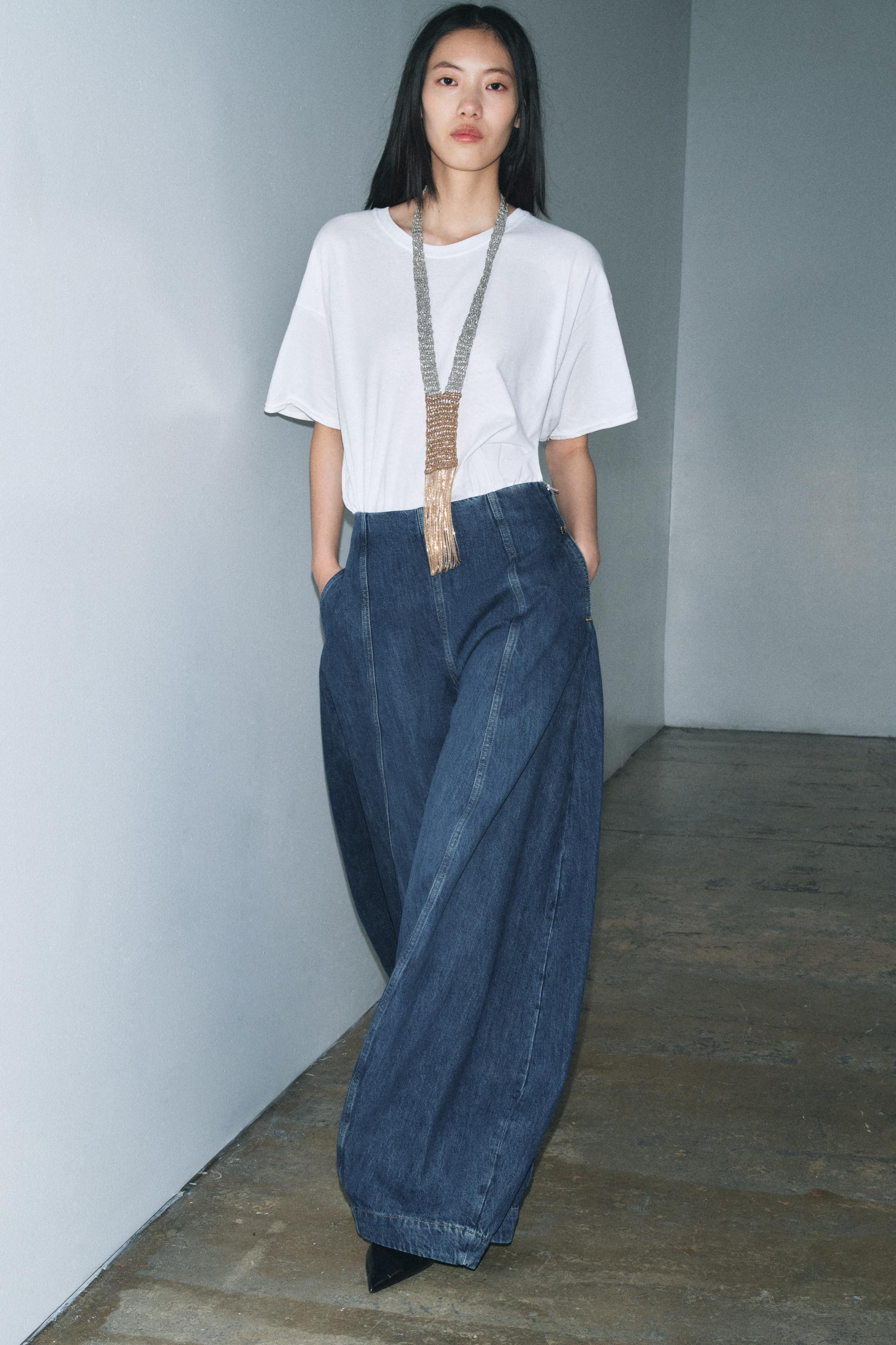 ZW COLLECTION BALLOON HIGH-WAIST JEANS | Zara UK