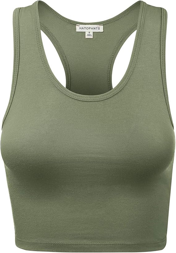 Women Sleeveless Racerback Tank Crop Top Lingerie Camisole Premium Cotton Shirts | Amazon (US)