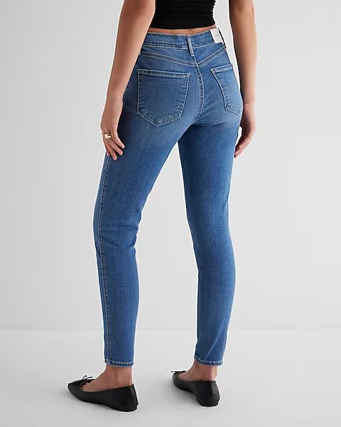 High Waisted Medium Wash Skinny Jeans | Express