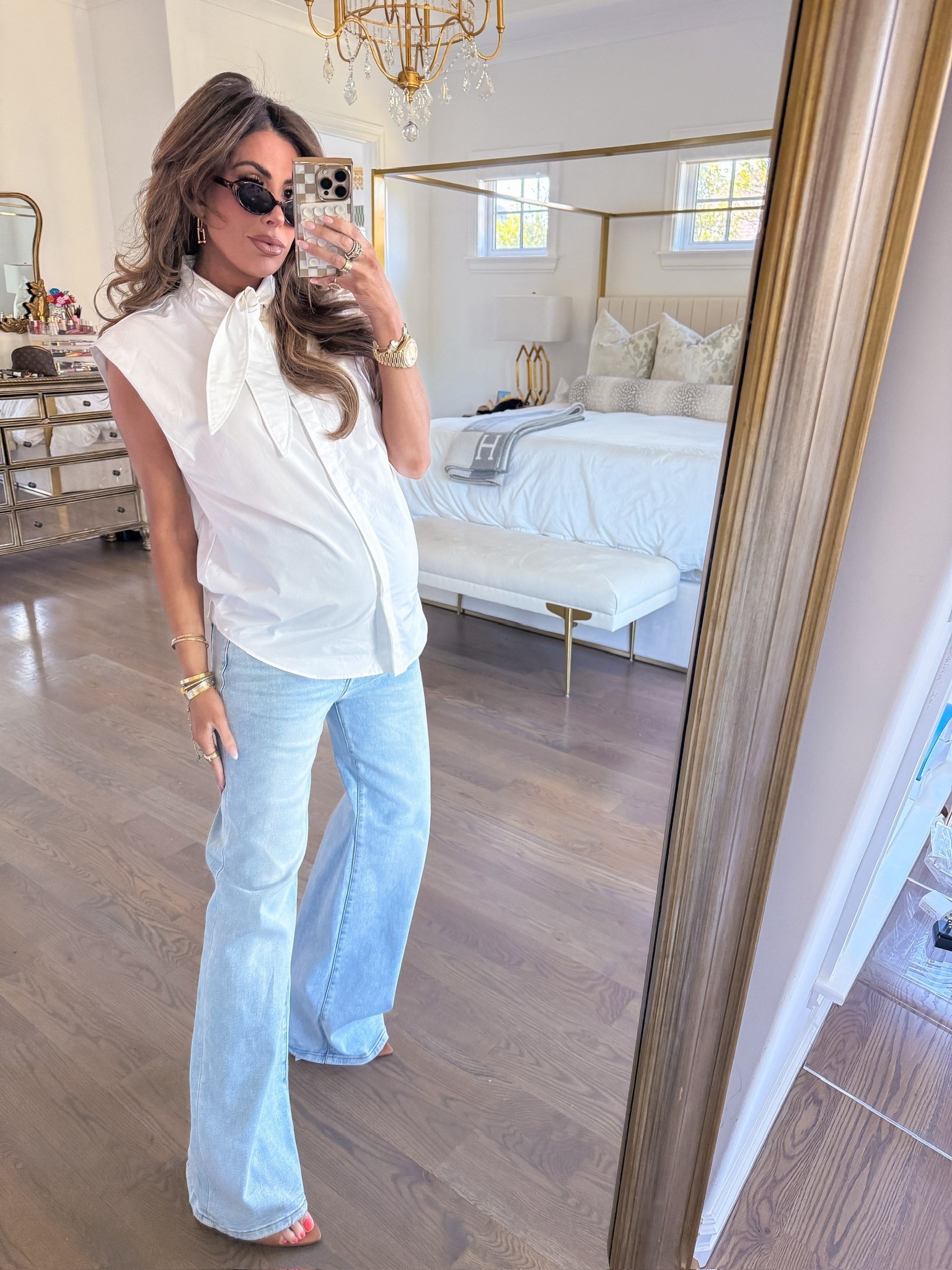 Wearing a size medium in this shit shirt and size 27 in wide leg maternity jeans that look identical to my favorite Khaite jeans! 

Spring outfits, Spring fashion, Sunglasses, Zara fashion, Zara finds, White shirt, Khaite jeans, Pink Blush Jeans, Wide leg maternity jeans, Preppy Outfits, Western Outfit, Teacher outfit, Emily Ann Gemma

#LTKootd #LTKSeasonal #LTKdayinmylife