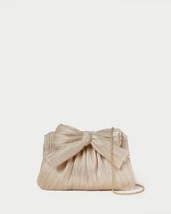 Rayne Platinum Bow Clutch | Loeffler Randall