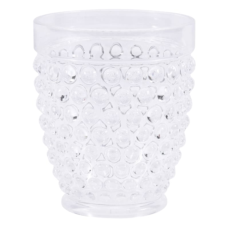 Clear Nob Patterned Acrylic Double Old Fashioned Glass | At Home