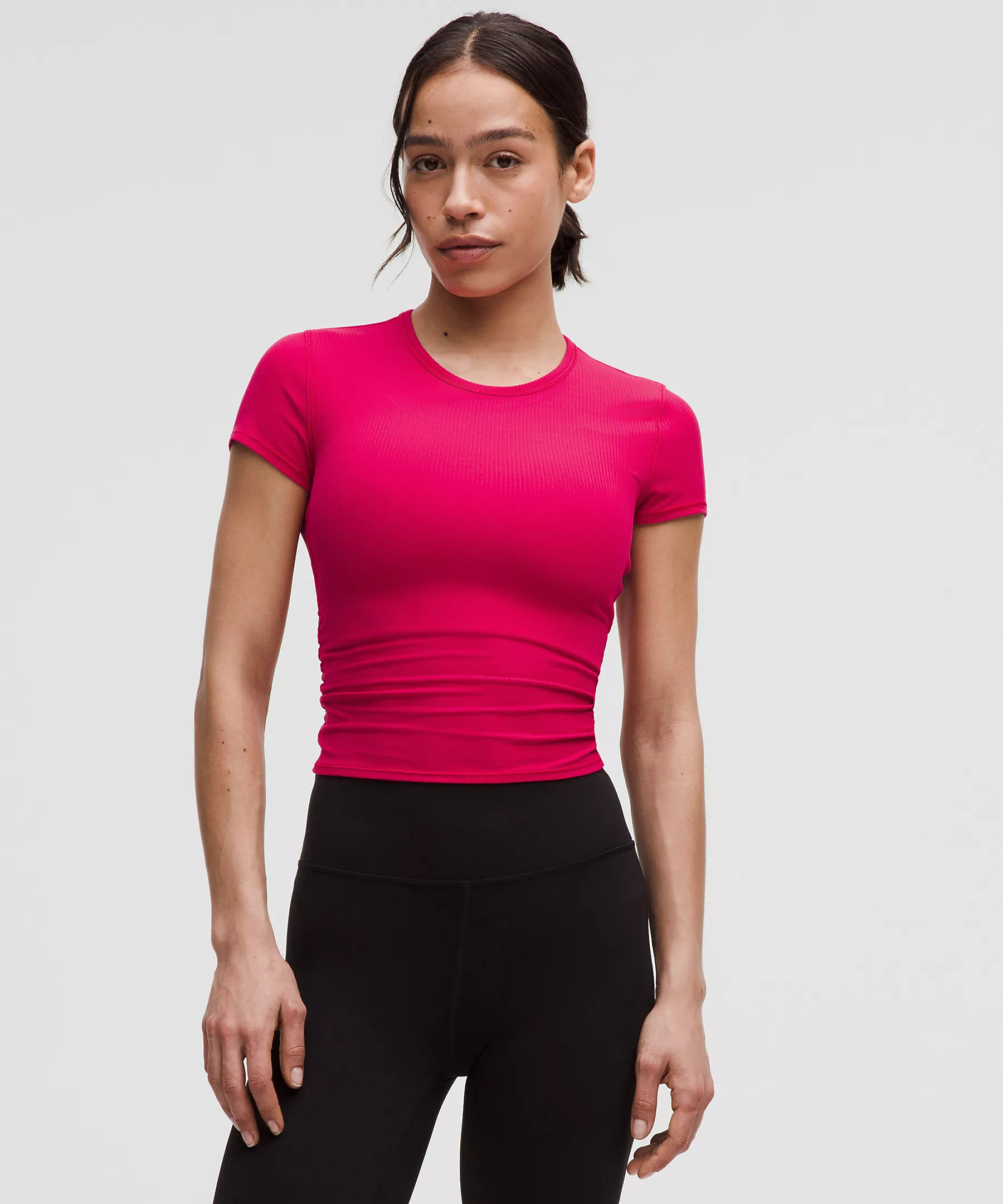 All It Takes Back-Twist Ribbed Short-Sleeve Shirt | Women's Short Sleeve Shirts & Tee's | lululem... | Lululemon (US)