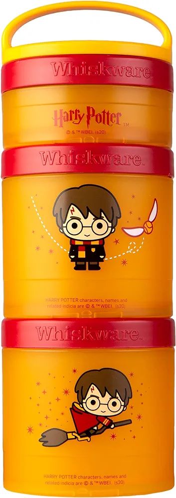 Whiskware Harry Potter Containers for Toddlers and Kids 3 Stackable Snack Cups for School and Tra... | Amazon (US)