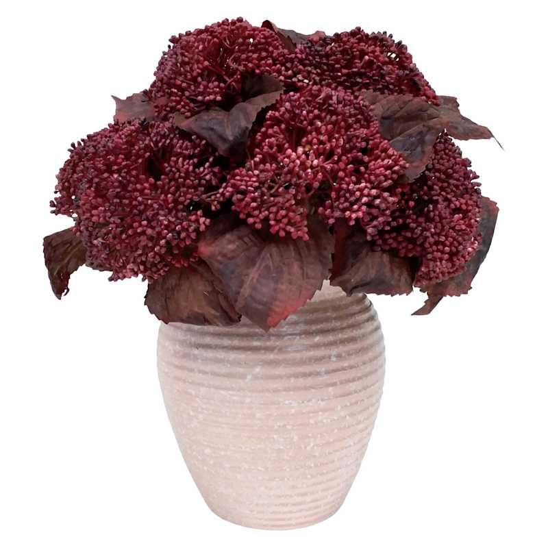 Burgundy Floral Arrangement in Pot, 12" | At Home