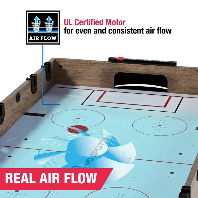 MD Sports 48" Combo Air Powered Hockey, Foosball, and Billiard Game Table | Walmart (US)