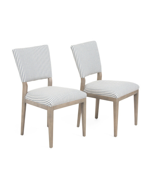 2pk 20x35 Phillip Striped Upholstered Dining Chairs | TJ Maxx