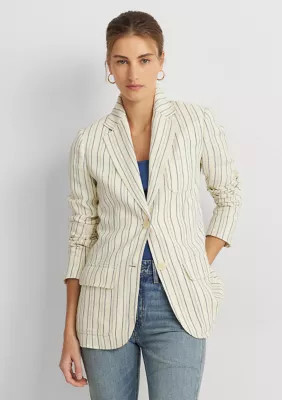 Lauren Ralph Lauren Women's Striped Cotton Blend Blazer | Belk