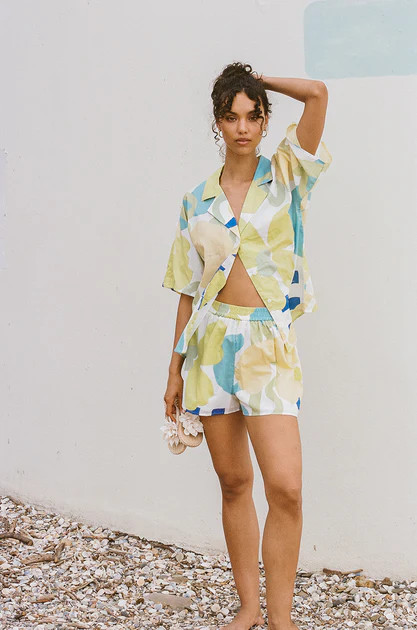 Seona Shorts - Checker Floral Aliza | SABO SKIRT (Global)