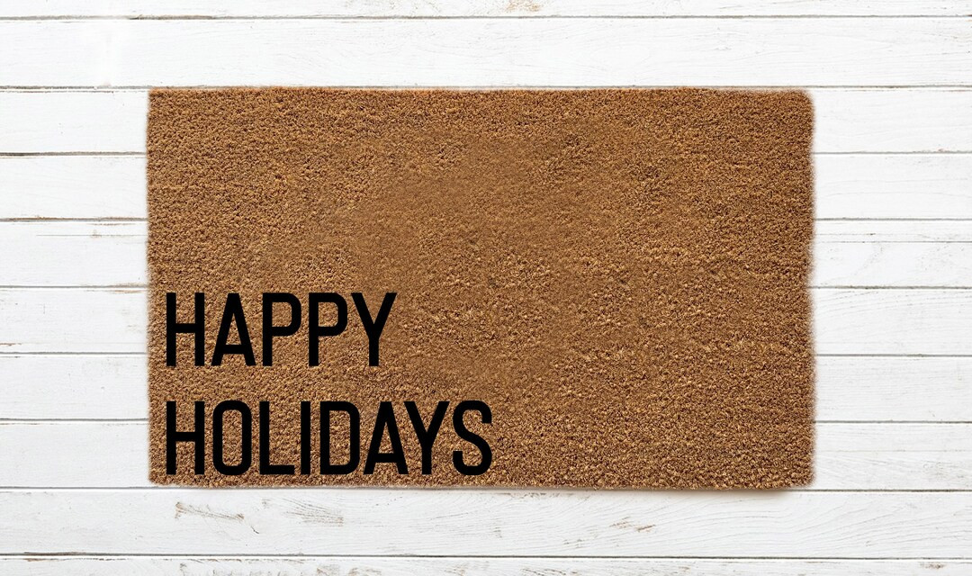 Holiday Decor Welcome Doormat Happy Holidays Decor Happy - Etsy | Etsy (US)