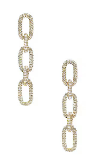 BaubleBar Nova Chain Earrings in Metallic Gold. | Revolve Clothing (Global)