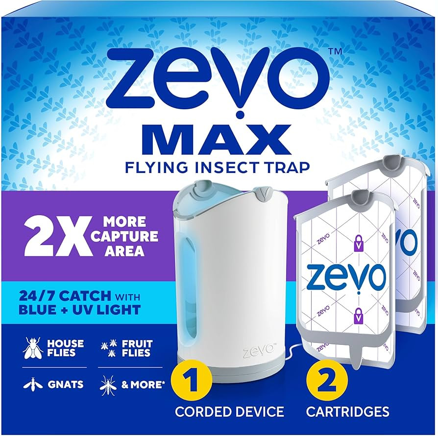 Zevo MAX Bug Catcher & Fly Trap for Indoors - Flying Insect Trap for Gnats, House & Fruit Flies -... | Amazon (US)