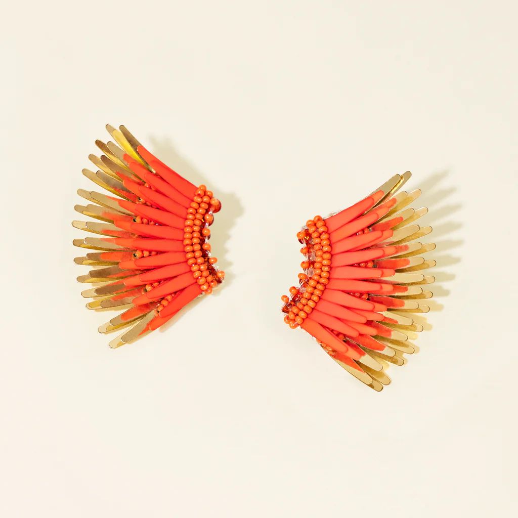 Mini Madeline Earrings Orange Gold | Mignonne Gavigan