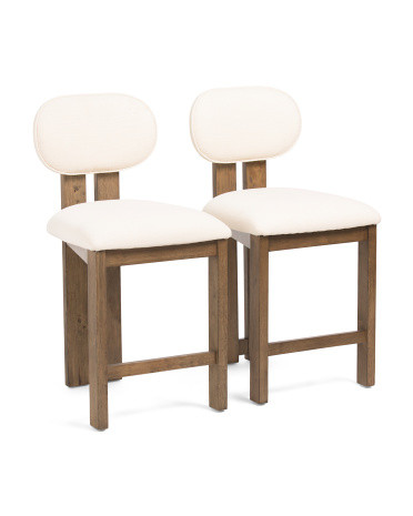 Set Of 2 17x38 Mira Counter Stools | Polyester | Marshalls