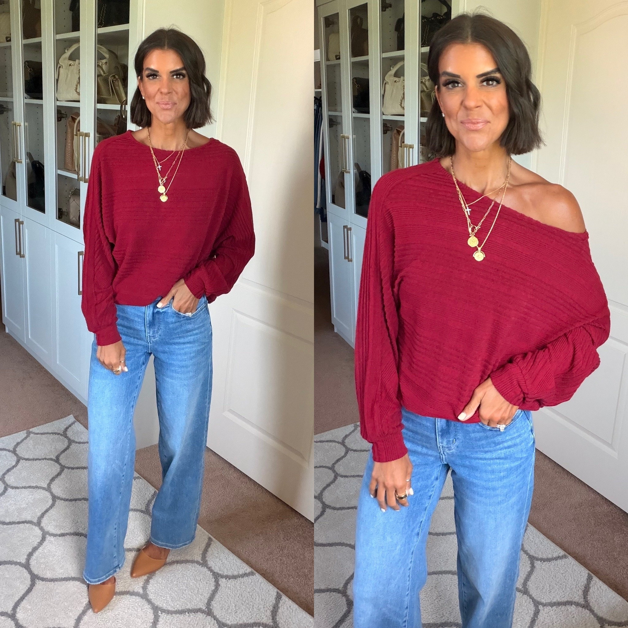 Size small in sweater, size 24 jn jeans

#LTKgrwm #LTKootd #LTKmomlife