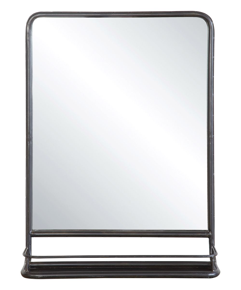 Metal Framed Mirror & Shelf | Zulily