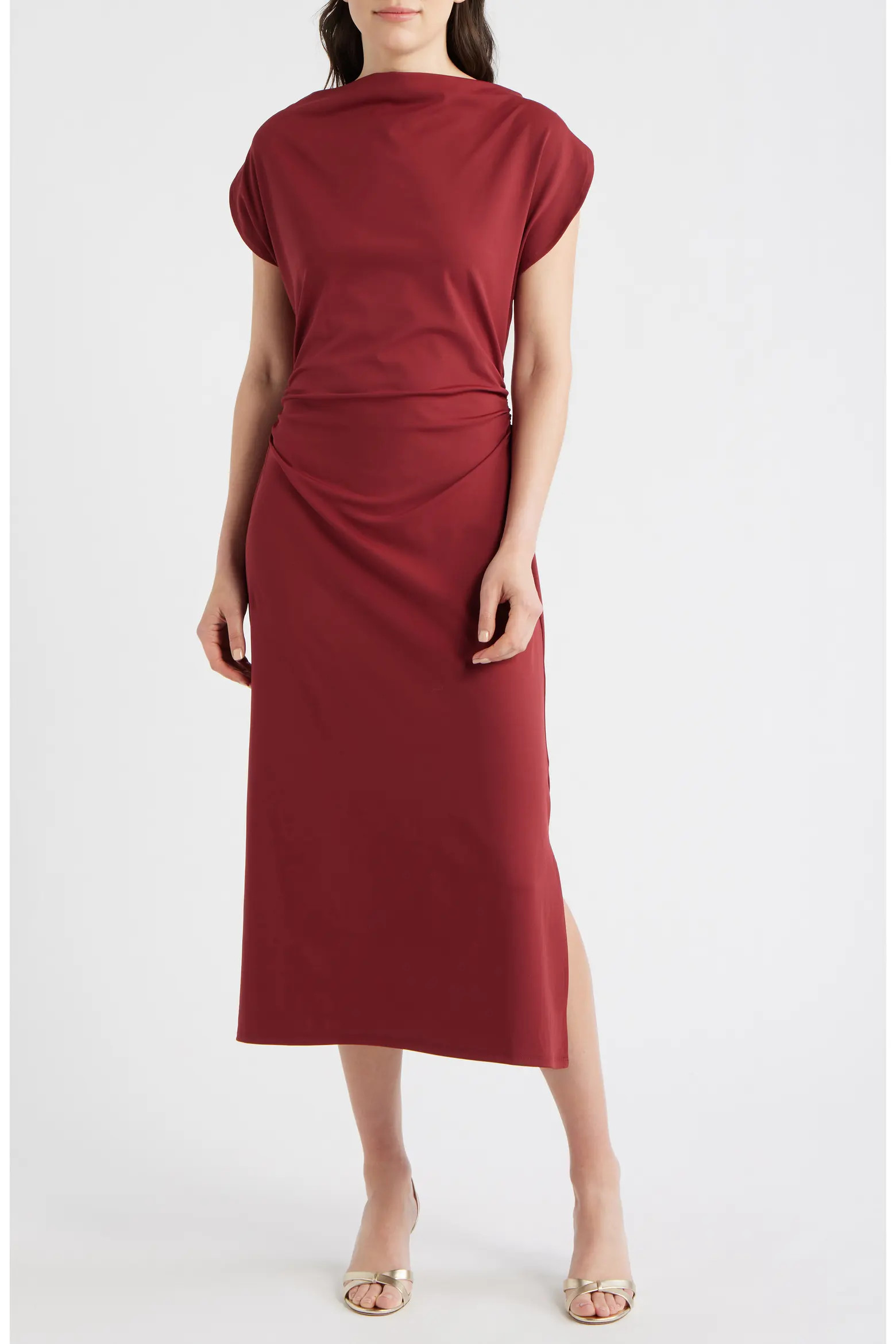 Draped Midi Dress (Women) | Nordstrom | Nordstrom