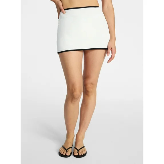 Time and Tru Women's and Women’s Plus Cabana Mini Skirt Coverup, Sizes XS-2X | Walmart (US)