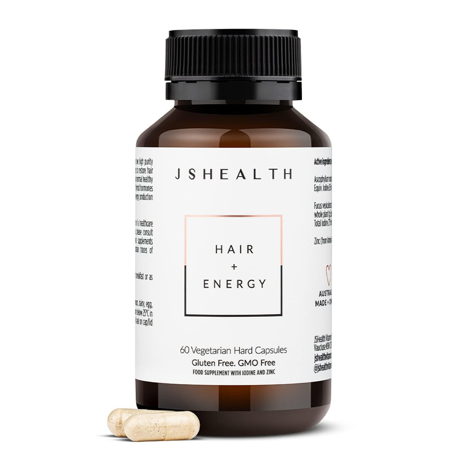 JSHealth Hair Formula - Vitamins for Hair Growth and Energy with Zinc and Iodine - Hair Loss Supp... | Amazon (US)