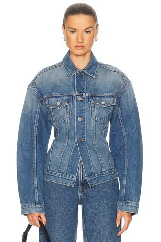 GRLFRND Simone Jacket in Blue | FWRD 