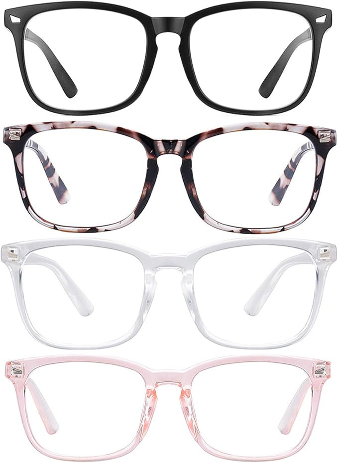 Blue Light Blocking Glasses Square Nerd Eyeglasses Frame Anti Blue Ray Computer Glasses Non Presc... | Amazon (US)