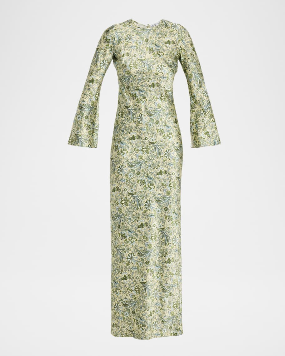 Gemma Floral Long-Sleeve Maxi Dress | Neiman Marcus