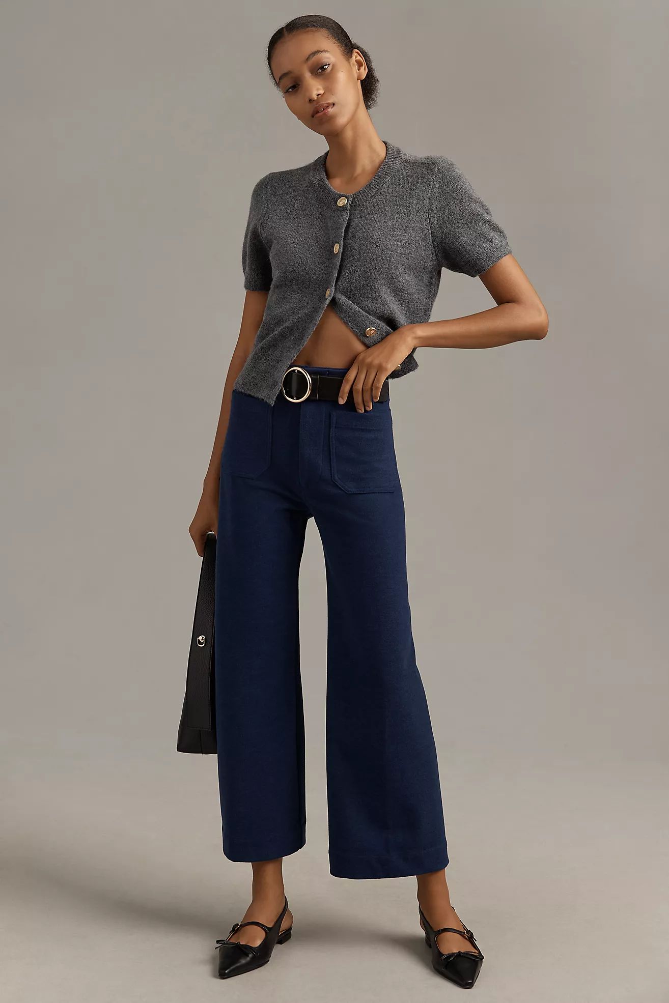 The Colette Cropped Wide-Leg Pants by Maeve: Brushed Knit Edition | Anthropologie (US)