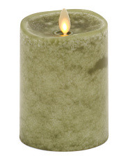 Melted Mottled Unscented Moving Flame Led Pillar Candle | Pillows & Decor | Marshalls | Marshalls