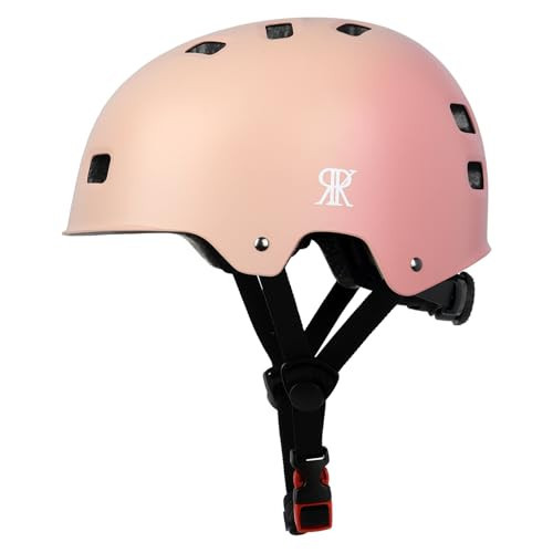 Youth Kids Bike Helmet, Skateboard Bicycle Helmet for Age 5-8-10-12-14 Teen Boys Girls Adjustable and Multi-Sport for Scooter Roller Skate (Peach Pink Gradient, Small) | Amazon (US)