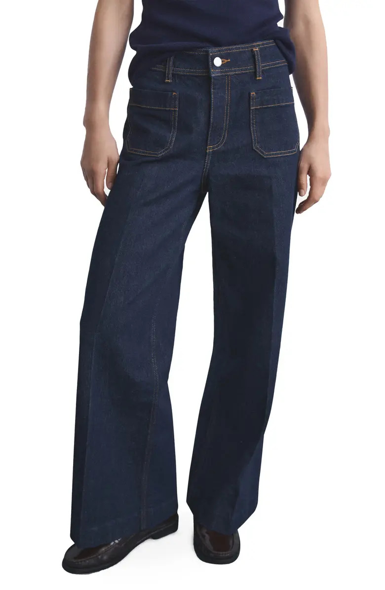 Jessie Patch Pocket Wide Leg Jeans | Nordstrom