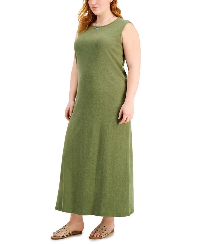 Style & Co Plus Size Cotton Maxi Dress, Created for Macy's & Reviews - Dresses - Plus Sizes - Mac... | Macys (US)