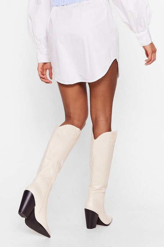 Western Heeled Knee High Boots | Nasty Gal (US)