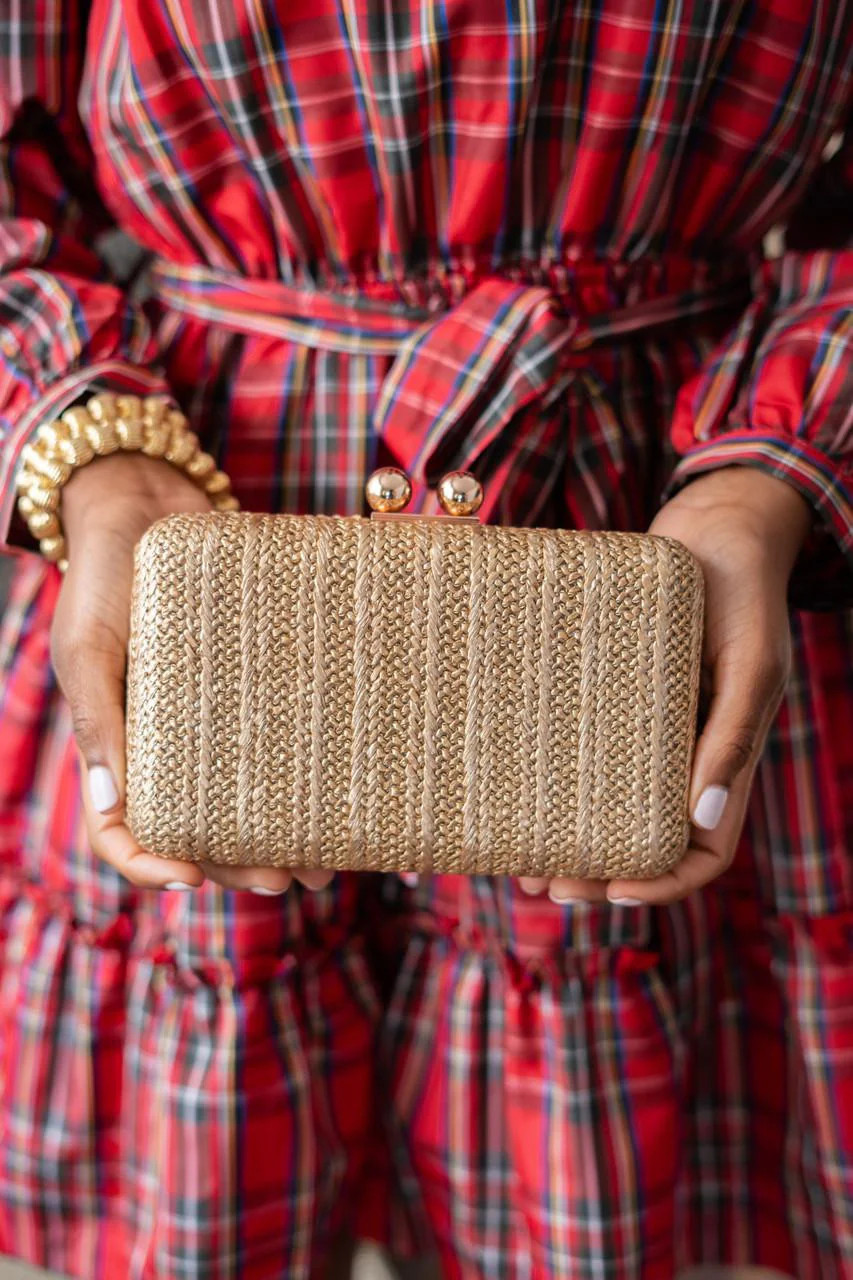 Lisi Lerch Mimi Straw Clutch | Raffia Minaudière | Lisi Lerch Inc