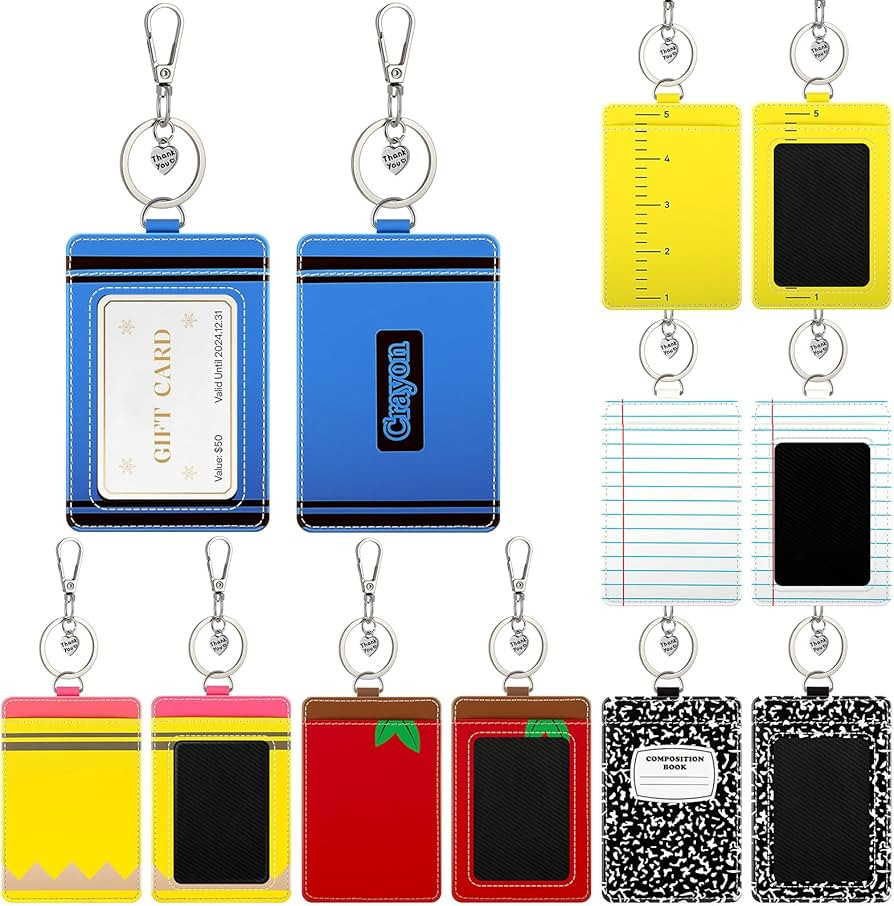 6 Pcs Teacher Gift Cards Holder Teacher Appreciation Gifts Pencil Notebook Composition Book Crayo... | Amazon (US)