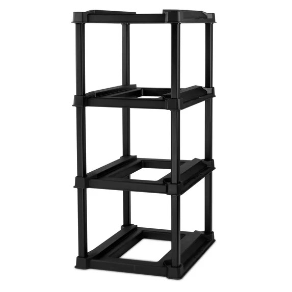 4 Tier Tote Rack, Holds Four 27 Gallon Industrial Storage Totes, Heavy Duty Plastic Garage Storag... | Walmart (US)