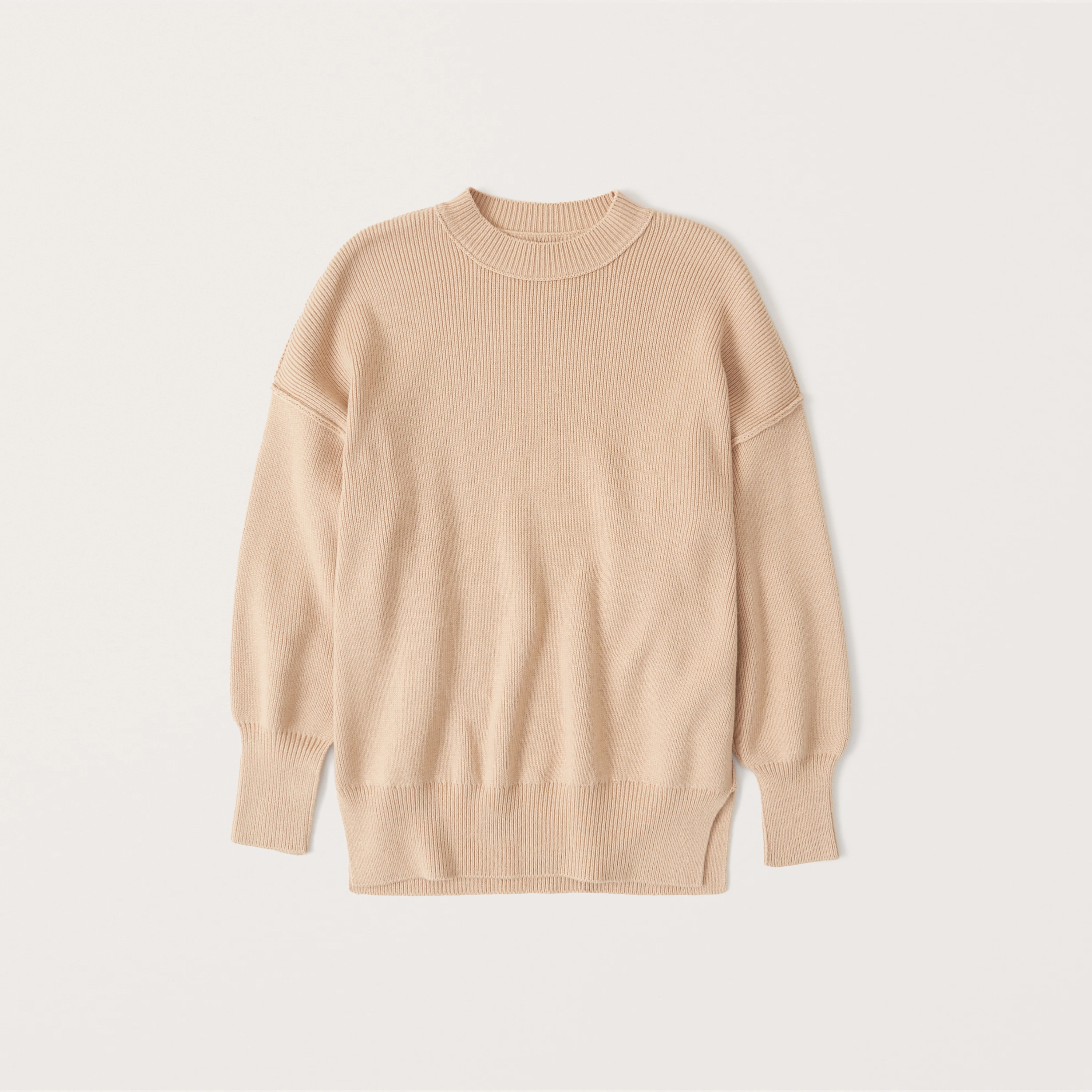 Oversized Ribbed Crewneck Sweater | Abercrombie & Fitch (US)