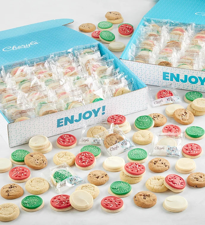 Classic Holiday Cookies - 200 Count, Christmas Gifts by Cheryl's Cookies | Cheryl's