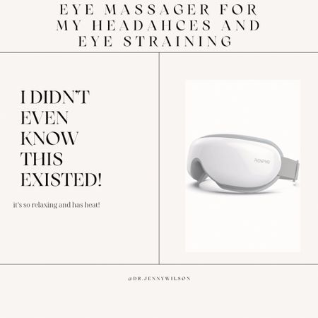 Y’all. I spend a lot of time working on the computer and ALMOST always end up with a headache and achy eyes. THIS eye massager has SAVED me! 

#LTKFind #LTKunder100 #LTKfamily