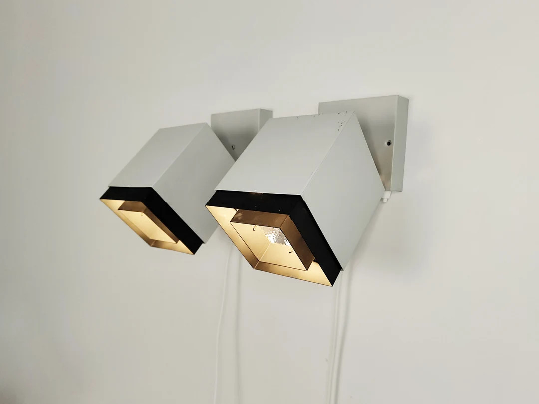 Pair of 1970s Industrial Wall Lamps, Brutalist, Swedish Scandinavian Design - Etsy | Etsy (US)