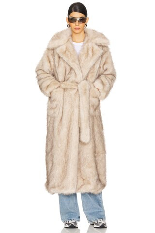 4th & Reckless Schiffer Faux Fur Coat in Beige from Revolve.com | Revolve Clothing (Global)