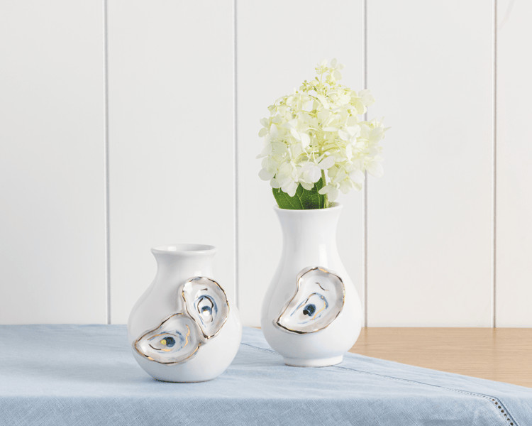 Large Oyster Shell Bud Vase | Mud Pie
