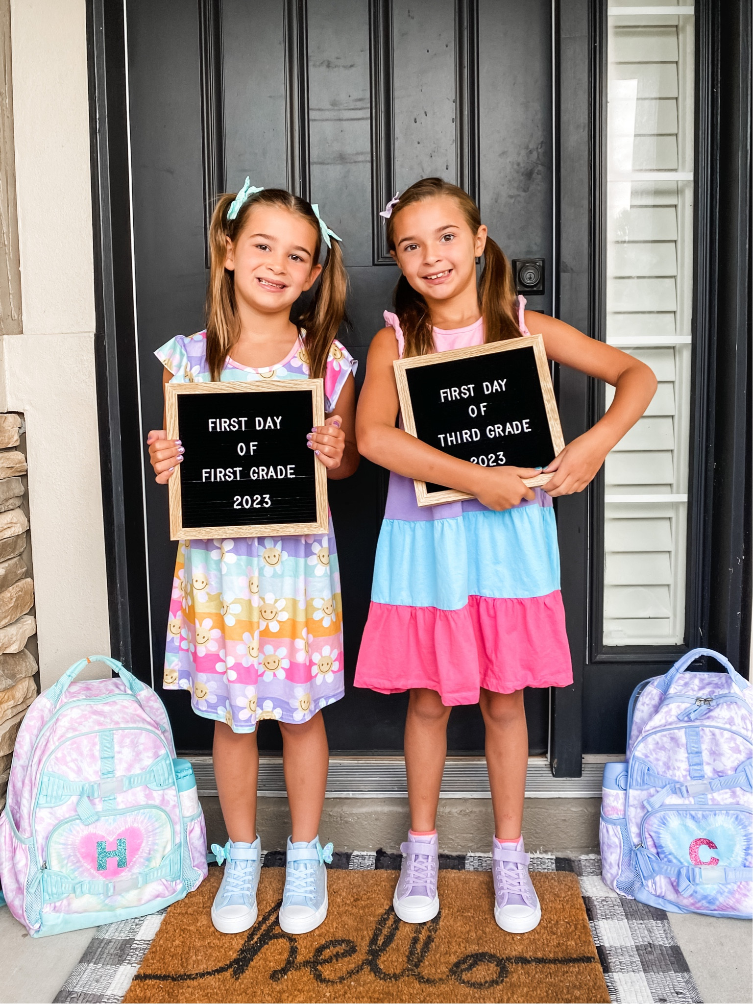 First Day of School for these Fraggles 💗💗 Dressed head to toe in easy Amazon outfits 📦💙 
.
.
.
.
.
#lovemypbk 
#pbkbacktoschool #backpack #monogram #cricut #personalization #diymama #diymama #girlmom #instadiy #diyprojects  #cricutmade #makeitwithmichaels #toddergirlsdress #girlsoutfit #girlmom #jaxmomlife #momlife #amazon #amazonfinds #ltkunder50


#LTKfamily #LTKBacktoSchool #LTKkids