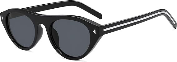 VANLINKER Retro Small Oval Sunglasses for Women Men Trendy Narrow Round Cateye Shades VL9915 | Amazon (US)