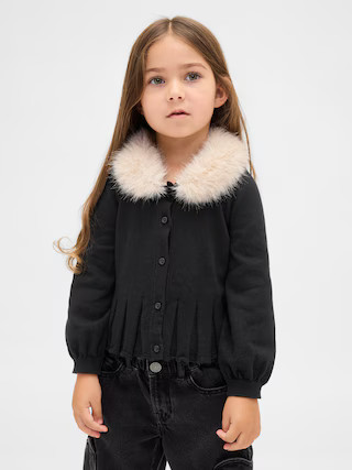 Baby & Toddler Faux-Fur Collar Cardigan | Gap (US)