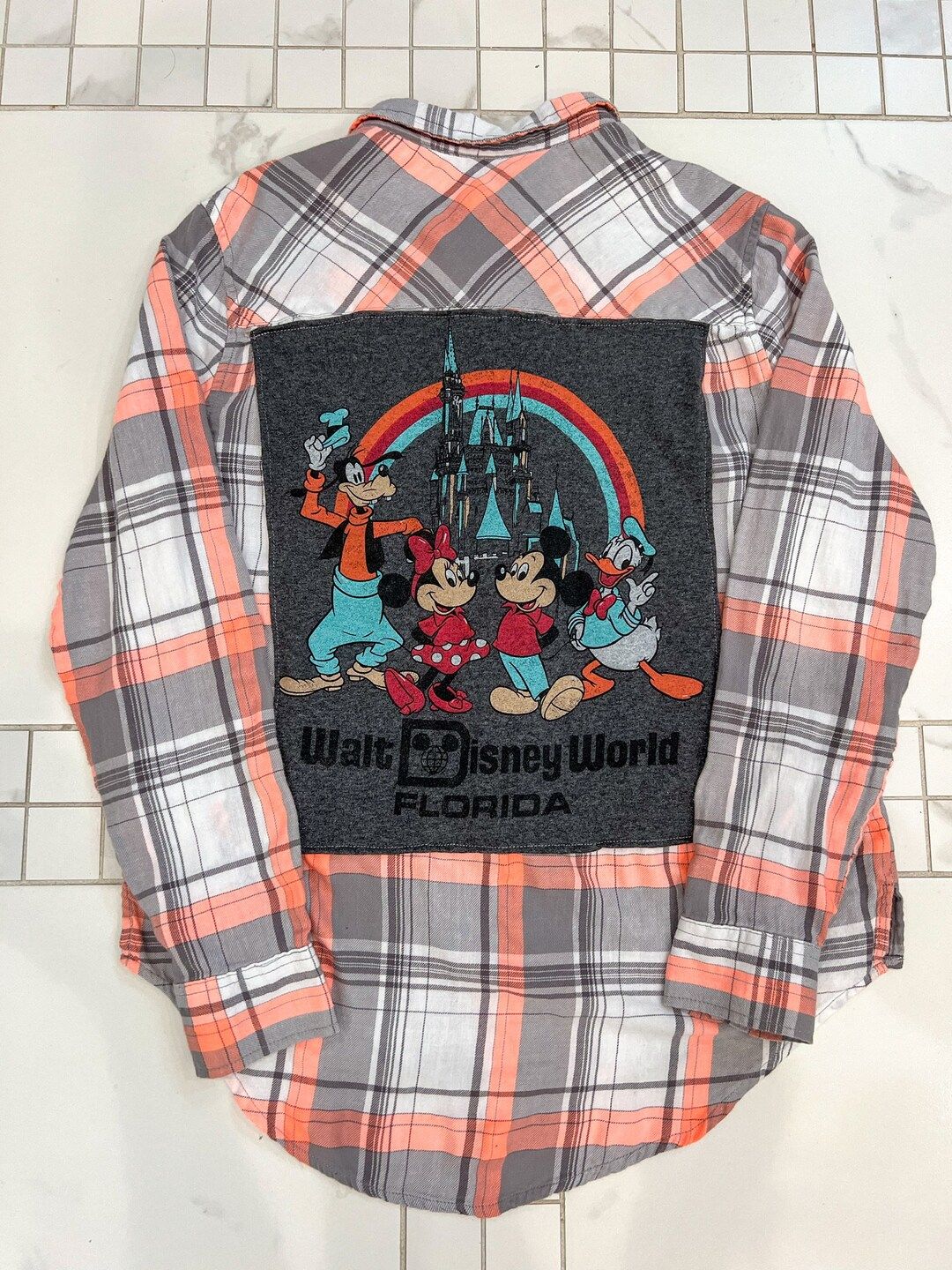Walt Disney World Plaid Flannel, Disney Flannel, Disney Jacket, Walt Disney World Jacket, Mickey ... | Etsy (US)