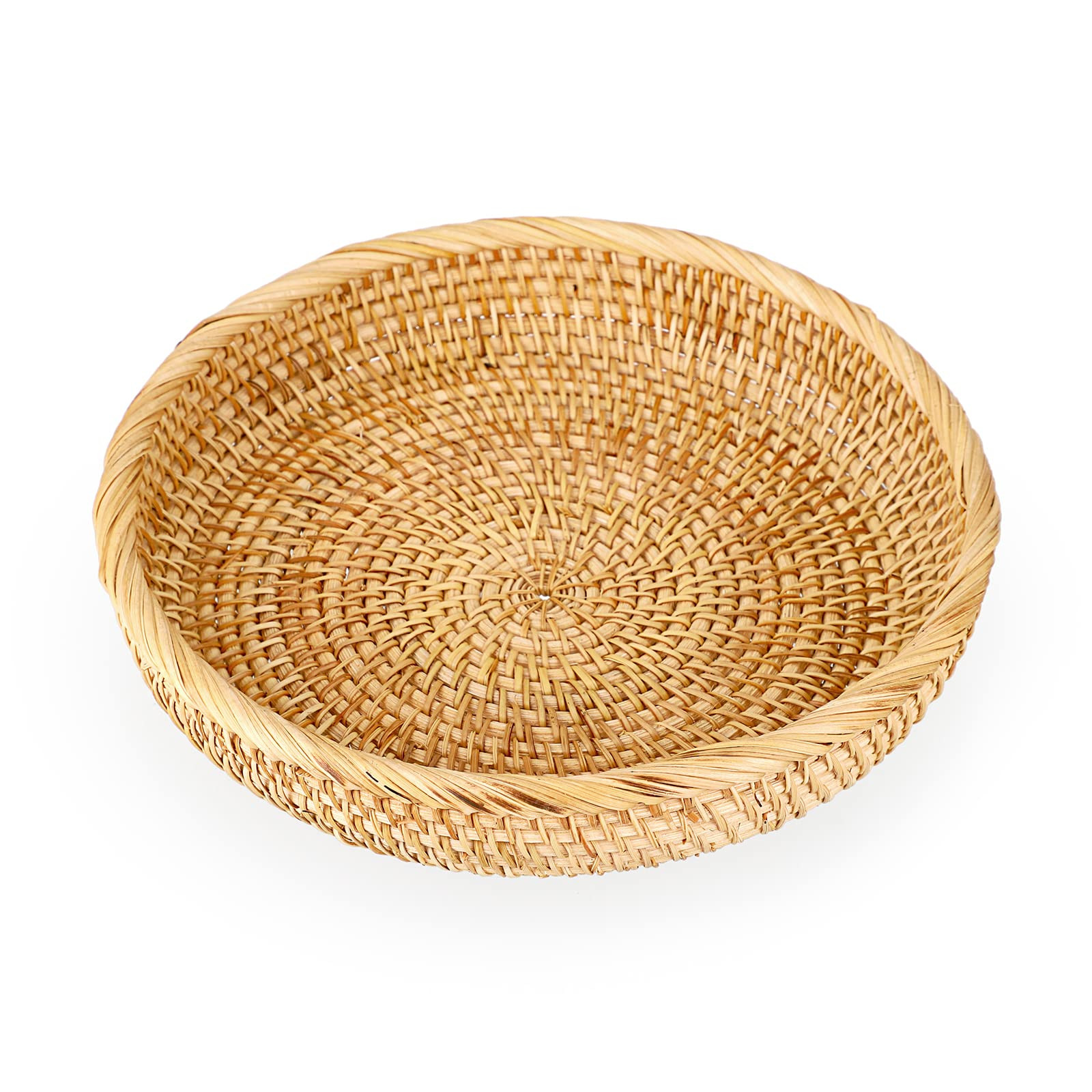 Hipiwe Small Round Keys Basket Bowl for Entryway 8.6" Hand-woven Wicker Storage Basket Rattan Dec... | Amazon (US)
