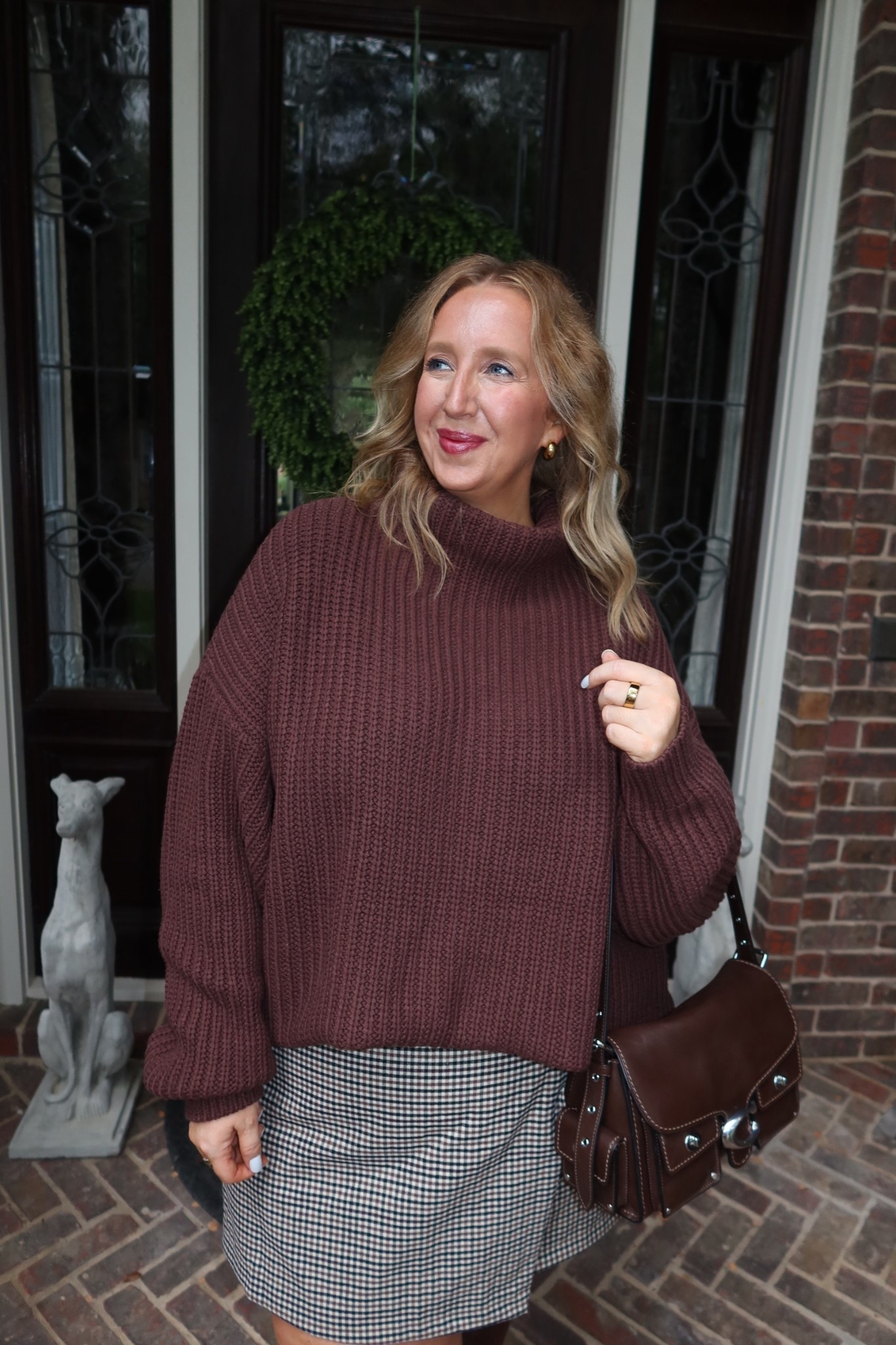 Chocolate brown is the color of the season and when it’s cool enough, this outfit will be on repeat 🍫🧸🤎

My skirt comes in sizes XS-4X, I sized up one size based on reviews and it fits perfect!

#LTKFindsUnder50 #LTKFindsUnder100 #LTKSeasonal